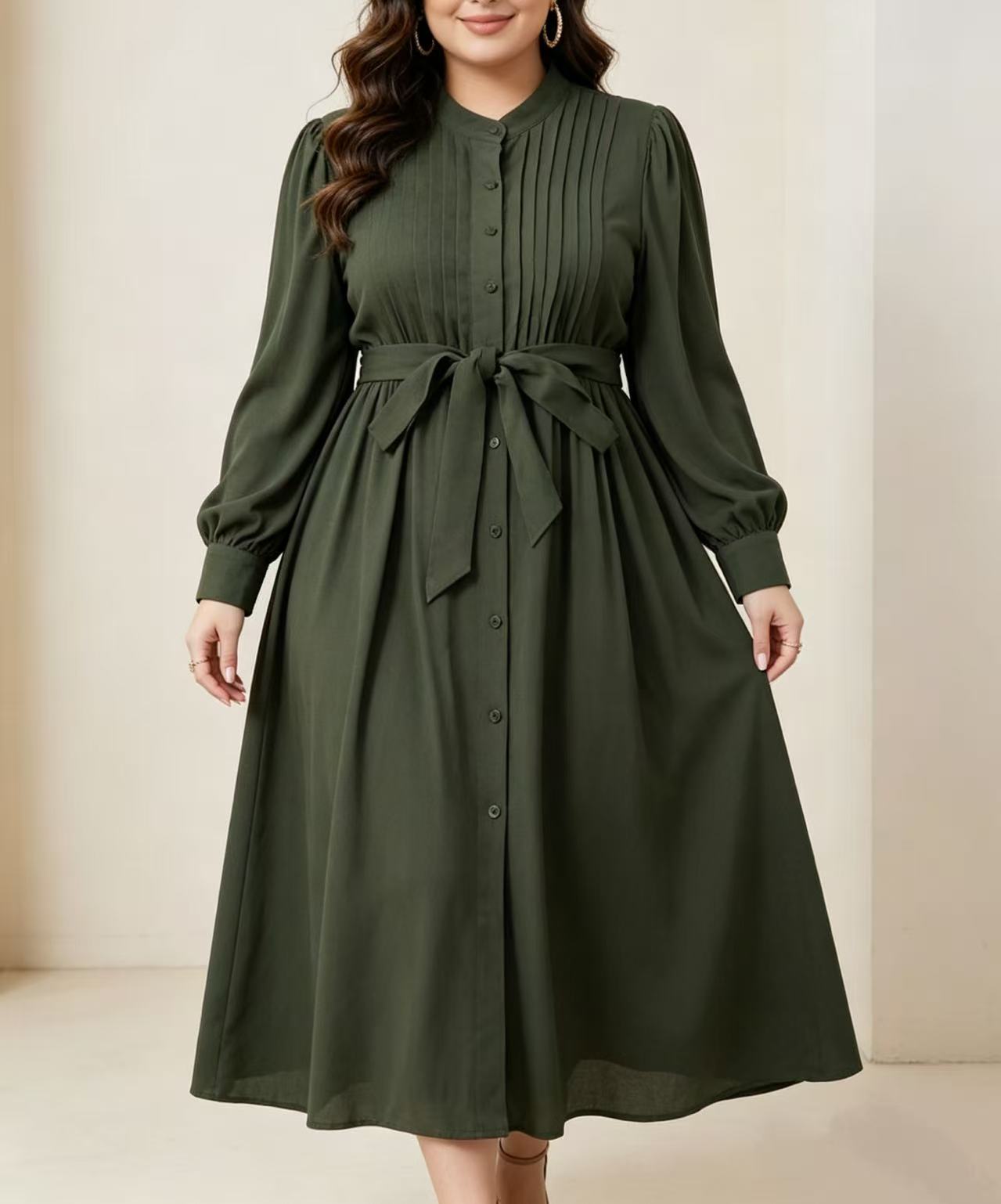 Corset Waist Cinch - فستان ماكسي نسائي بمقاسات كبيرة بلون