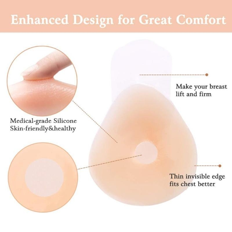غلاف الحلمة السيليكون الغطاء ا - مراجعة Silicone Bra Adhesive وسعره